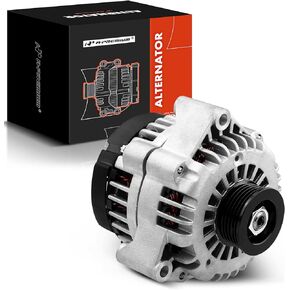 A-Premium Alternator Compatible with Chevrolet/Chevy, Cadillac, GMC Vehicle Models, 4.3L 4.8L 5.0L 5.3L 5.7L 6.0L 6.5L 6.6L 8.1L, 12V 105A CW 6-Groove Pulley, Replace# 8247N 10480388 10464438 19244727