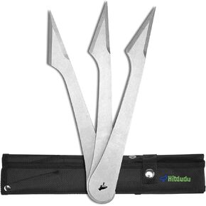 The Iron Train- Throwing Knives Set - 3 Pack 0.236" Thick Premium Stainless Steel Throwing Set with Sheath