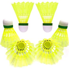 GoldAu Badminton Birdie 6 12 Pack Nylon Badminton Shuttlecocks Medium Speed Ball Heavy Duty Outdoor Indoor Team Sports Training School PE Home Amateur Professional