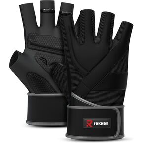 REKKEN Workout Gloves for Men Weight Lifting - Workout Gloves for Women Gym - Durable Weight Lifting Gloves for Men & Women