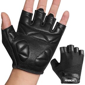ATERCEL Premium Leather Workout Gloves, Ideal for Men and Women, Suitable for Weightlifting, Gym, Cycling