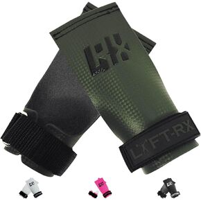 LYFT-RX Carbon Fiber Hand Grips for Weightlifting, Cross Training, Pullup, Muscle Ups - No Hole Fingerless Grip, Gymnastics Fit, Men/Women Lift Gloves, Protects Palms & Enhances Grip