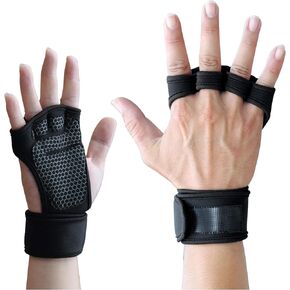 Lorpect Ventilated Weight Lifting Gloves ，with Built-in Wrist Wraps Full Palm Protection & Extra ，Grip Great for Pull Ups Cross Training Fitness Men & Women New