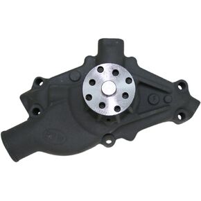 PRW 1435022 Performance Quotient Black Ceramic 3/4" Pilot Shaft High Flow Revised Impeller Entry Aluminum Water Pump for Chevy 1955-95 SB