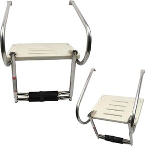 ABS Platform Dock Ladder Stainless with Telescoping 2 Handrails Marine Boat Kayat