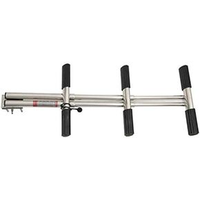 4 Steps Transom Sport Dive Ladder Boat Stainless Steel Heavy Duty Dual Vertical Telescoping Tube for Marine Yacht Camper RV