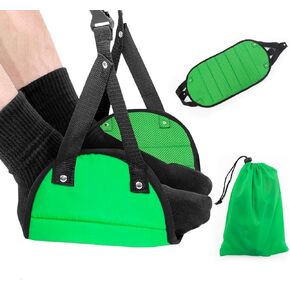 Airplane Foot Hammock (Travel Comfortably) - Foot Hammock Airplane - Portable Travel Airplane Foot Rest for Flight Bus Train Office Home - Reduce Swelling and Soreness