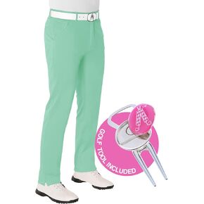 Royal & Awesome Pastel Mens Golf Pants, Golf Pants Men Slim Fit Stretch, Dress Pants Men, Men's Golf Pants in Kuwait
