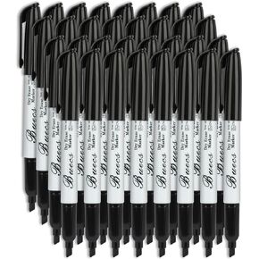 Black Dry Erase Markers, Low-Odor, 108 Count, Chisel tip, Perfect for Writing on Whiteboards, Dry-Erase Boards, Glass, School Office Supplies