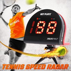 Tennis Radar Guns Speed Sensors (Hands-Free) - Measure Serve, Racquet & Ball Speed, High Tech Gadget & Gear for Tennis Players, Black (NIS022132026)