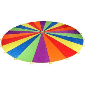 Sonyabecca Play Parachute for Kids Tent Cooperative Team Building Games Birthday Gift (20ft)