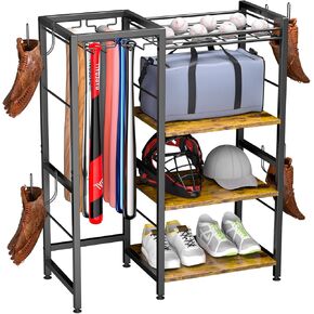 HOYRR Baseball Bat Holder,Standing Bat Holder,Multifunctional Storage Bat Rack,Baseball Bat Wall Mount Upgraded Large Baseball Bat Holder Can Storage for Baseball Bats,Baseballs,Helmets etc. in Kuwait