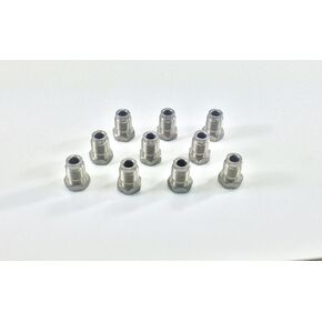 The Stop Shop Stainless Steel Metric Brake Line Imperial & Bubble Flare Fitting for 3/16" Tube. 10 x 1 mm (Pack of 10)