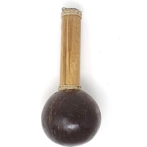 Hawaii Tropical Novelty Musical Instrument Bamboo Shaker (8" Coconut Maraca)