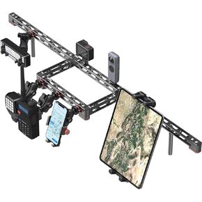 EASEORD Dash Mount Platform Phone Holder for 2007-2017 Jeep Wrangler JK JKU, Cellphone Dash Mount for Phone,Radio, Tablet,iPad,Handheld walkie Talks,for Gopro Insta360