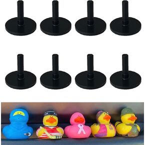 TEYOUYI 8pcs Duck Plug - Rubber Duck Mount,Flock Locker Rubber Duck Holder for Jeep Dash and Fixed Display,Gift for Jeep Lover,Black（Excluding Rubber Duck）