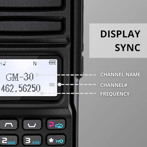 Radioddity GM-30 GMRS راديو محمول باليد 5 وات طويل المدى، قادر على تكرار GMRS، 11 قناة NOAA، مزامنة العرض. مثالية للهبوط على الطرق الوعرة. يشتمل على كابل برمجة، وهوائي عالي الكسب مقاس 15.5 بوصة، وعبوتين in Saudi Arabia
