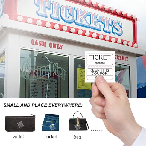 2000 White 2" x 1" Double Deck Raffle Tickets for Events, Entry, Class Reward, Fundraiser & Prizes in Saudi Arabia