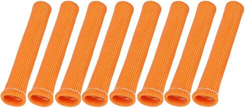 X AUTOHAUX 8 Pcs Orange Spark Plug Wire Boots 1800 Degree Heat Shield Protector Sleeve for Car in Saudi Arabia