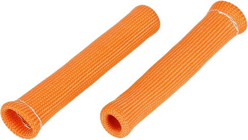 X AUTOHAUX 8 Pcs Orange Spark Plug Wire Boots 1800 Degree Heat Shield Protector Sleeve for Car in Saudi Arabia