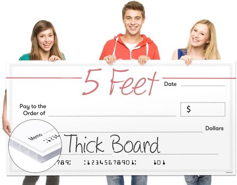 فحص المسح الجاف للعرض التقديمي لجائزة وهمية عملاقة - 16 بوصة × 32 بوصة - شيك كبير للوقف والتبرعات وجمع التبرعات - فحص الفائزين بمكافآت اليانصيب الكبيرة الفارغة in Kuwait