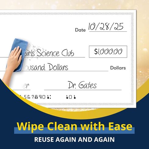 فحص المسح الجاف للعرض التقديمي لجائزة وهمية عملاقة - 16 بوصة × 32 بوصة - شيك كبير للوقف والتبرعات وجمع التبرعات - فحص الفائزين بمكافآت اليانصيب الكبيرة الفارغة in Kuwait