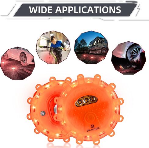 DK-WINER Led Road Flares Emergency Road Flares are a Versatile and Reliable Safety Tool for use in Emergency situations on The Road. Here's a Breakdown of The Key Features of These Road Flares in Saudi Arabia