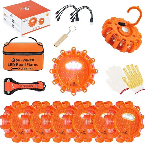 DK-WINER Led Road Flares Emergency Road Flares are a Versatile and Reliable Safety Tool for use in Emergency situations on The Road. Here's a Breakdown of The Key Features of These Road Flares in Saudi Arabia