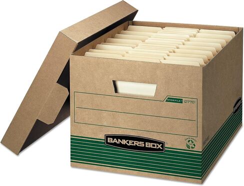 صناديق تخزين الملفات ذات الأغطية من Bankers Box، حجم إلكتروني/قانوني (20 حزمة) صناديق تخزين الملفات الأساسية، خطاب/قانوني، أبيض/أزرق (30 عبوة) in Saudi Arabia