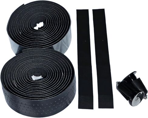 Bar Tape Black - Handlebar Tape - SmartGear - Synthetic Leather with Expandable Plug for Road Bikes - Cycling - Bike - Gear Up for a Smooth Ride and Experience The Unmatched Performance and Grip! in Saudi Arabia