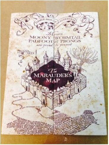 Marauder's Map Hogwarts Wizarding World Harry Potter Warner Bros LIMITED **NEW** in Saudi Arabia