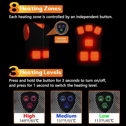 Heated Vest Jacket Unisex, No Battery in Kuwait