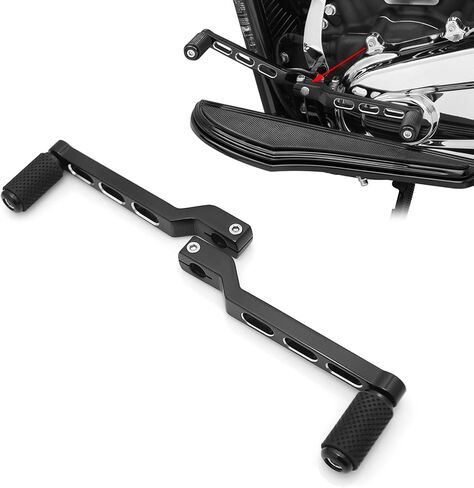 دواسات فرامل لأصابع القدم لكعب الدراجة النارية، ربط ناقل الحركة لدراجة Harley Davidson Softail Touring Road Glide Street Glide رافعات Road King Glide Trikes Shifter Levers (أسود B) in Saudi Arabia