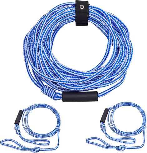 حبل سحب للأنابيب 3 أقسام 40FT+10FT+10FT، حبل سحب للقارب عالي التحمل، سرج سحب ذاتي التمركز، حبل سحب موصل سريع لأنابيب القوارب المائية والرياضات المائية والتزلج على الماء in Kuwait