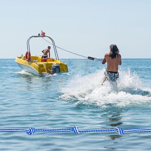 حبل سحب للأنابيب 3 أقسام 40FT+10FT+10FT، حبل سحب للقارب عالي التحمل، سرج سحب ذاتي التمركز، حبل سحب موصل سريع لأنابيب القوارب المائية والرياضات المائية والتزلج على الماء in Kuwait