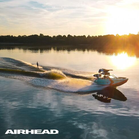 حبل تزلج مائي من Airhead بمقبض EVA، قسم واحد للأنابيب والزلاجات المائية وألواح ركوب الأمواج، باللونين الأخضر والأسود in Kuwait