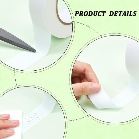 BENECREAT Book Binding Tape, 147.6Feet White Nylon Adhesive Tape Bookbinding Repair Tape for Crafts and Book Repair, 1inch in Kuwait