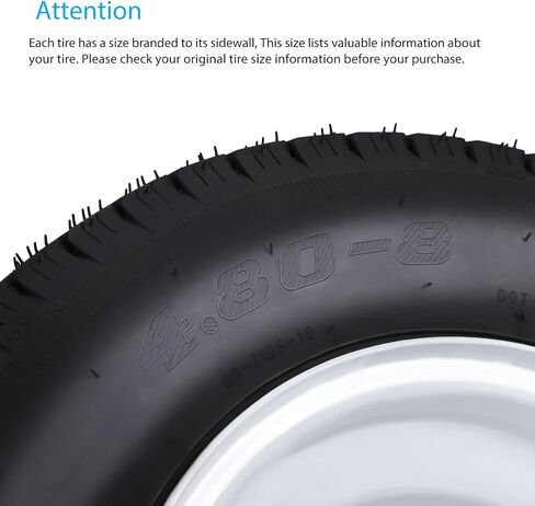 2 Pack 480-12 4.80x12 4.80-12 4.8-12 Trailer Tires with 12'' Rims, 5 Lug on 4.5'', Load Range C 6PR in Saudi Arabia