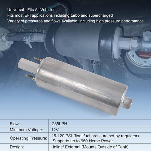 Inline Fuel Pump 255LPH GSL392 & Fuel Pressure Regulator/Filter Kit 58PSI Replacement For GSL392-400-939, GSL392400939, 400-939, WIX 33737 High Pressure External Pump 6AN Fittings in Saudi Arabia