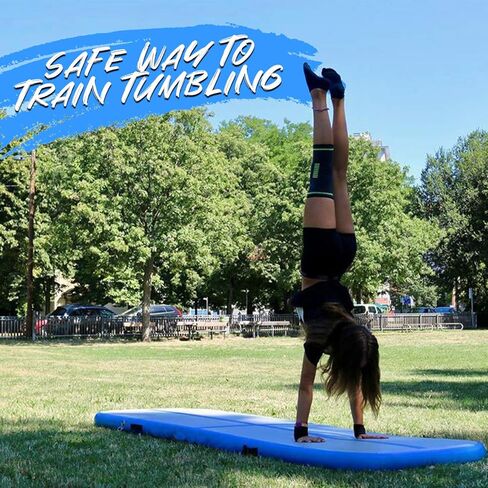 AirMat Nordic Air Mat Tumble Track 10ft/13ft/16ft/20ft/26ft with Electric Air Pump, Inflatable Gymnastics Mat for Home, Best for Gymnastics, Cheerleading, Yoga - 3'3" Wide and 4" Thick, Tumbling Mat in Saudi Arabia