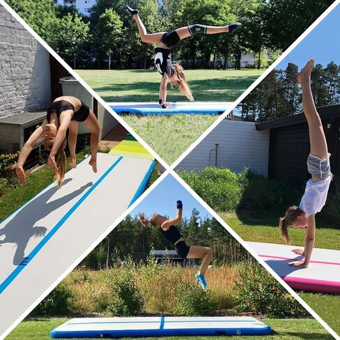 AirMat Nordic Air Mat Tumble Track 10ft/13ft/16ft/20ft/26ft with Electric Air Pump, Inflatable Gymnastics Mat for Home, Best for Gymnastics, Cheerleading, Yoga - 3'3" Wide and 4" Thick, Tumbling Mat in Saudi Arabia