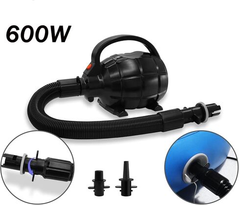 مضخة هواء كهربائية IBATMS 600 واط لحصيرة الهواء القابلة للنفخ، سجادة الجمباز/الأرضيات/السقوط/اليوجا، مضخة هواء الجمباز الكهربائية 110-120 فولت مع 3 فوهات in Kuwait