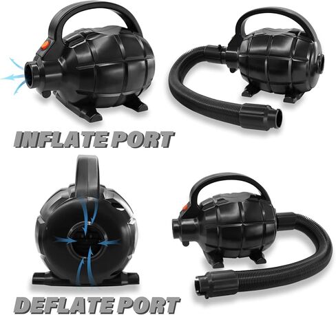 مضخة هواء كهربائية IBATMS 600 واط لحصيرة الهواء القابلة للنفخ، سجادة الجمباز/الأرضيات/السقوط/اليوجا، مضخة هواء الجمباز الكهربائية 110-120 فولت مع 3 فوهات in Kuwait