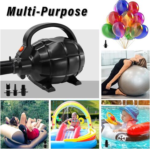 مضخة هواء كهربائية IBATMS 600 واط لحصيرة الهواء القابلة للنفخ، سجادة الجمباز/الأرضيات/السقوط/اليوجا، مضخة هواء الجمباز الكهربائية 110-120 فولت مع 3 فوهات in Kuwait