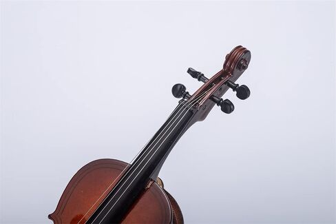 آلة كمان مصغرة موسيقية صغيرة نموذج خشبي طبق الأصل لتزيين مهرجان تشراس وزخرفة شجرة العطلات مع حامل (13 سم) in Kuwait