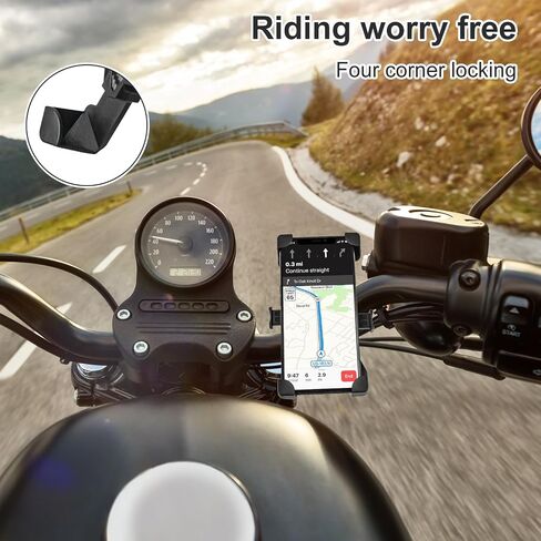 Bike Phone Holder,Motorcycle Phone Mount with 360° Rotation,Handlebar Clamp for Scooters,Bikes,Strollers-Compatible with iPhone 13 14 Plus/Pro Max & More Phones with 4.7" to 6.8" in Saudi Arabia