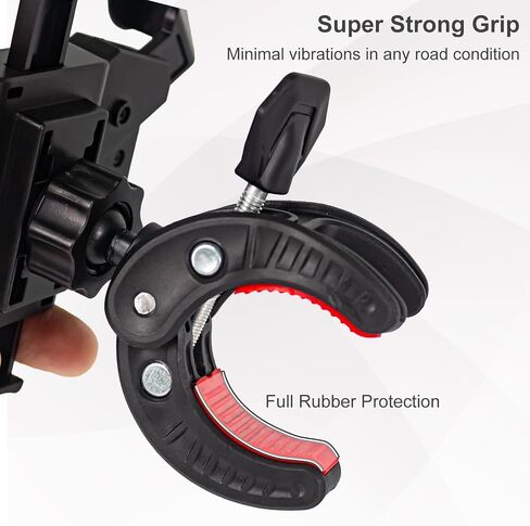 Bike Phone Holder,Motorcycle Phone Mount with 360° Rotation,Handlebar Clamp for Scooters,Bikes,Strollers-Compatible with iPhone 13 14 Plus/Pro Max & More Phones with 4.7" to 6.8" in Saudi Arabia