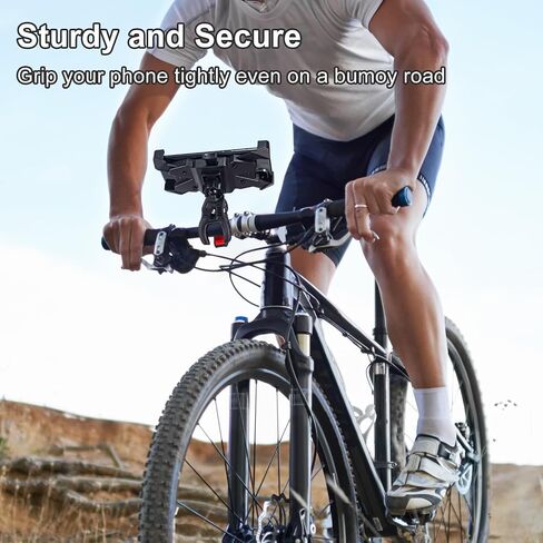 Bike Phone Holder,Motorcycle Phone Mount with 360° Rotation,Handlebar Clamp for Scooters,Bikes,Strollers-Compatible with iPhone 13 14 Plus/Pro Max & More Phones with 4.7" to 6.8" in Saudi Arabia