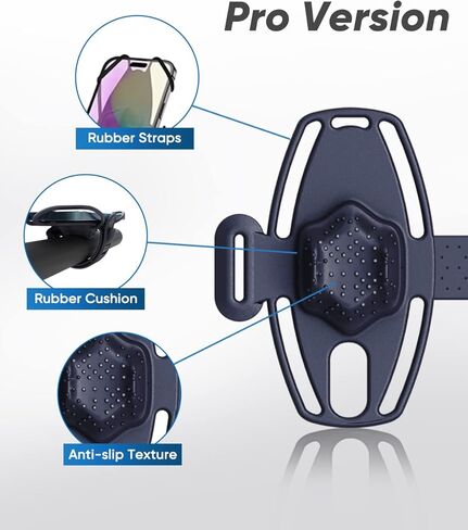 حامل هاتف للدراجة، متوافق عالميًا، حامل هاتف للدراجة من السيليكون قابل للتعديل، هواتف ذكية iPhone وAndroid مقاس 4.7-7.2 بوصة in Kuwait