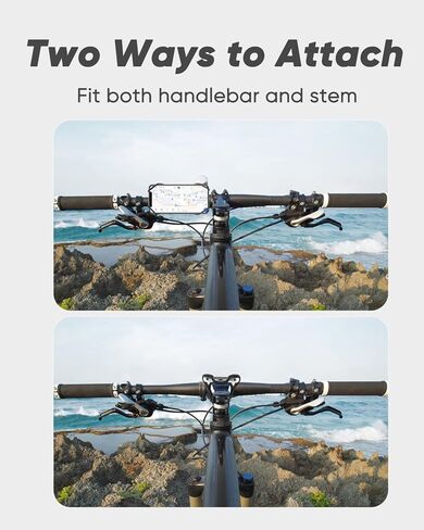 حامل هاتف للدراجة، متوافق عالميًا، حامل هاتف للدراجة من السيليكون قابل للتعديل، هواتف ذكية iPhone وAndroid مقاس 4.7-7.2 بوصة in Kuwait